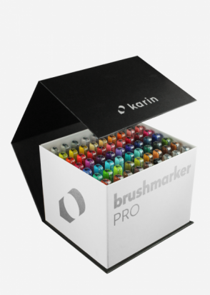 Набор маркеров-кистей "Brushmarker Pro", 60 цв, 3 блендера