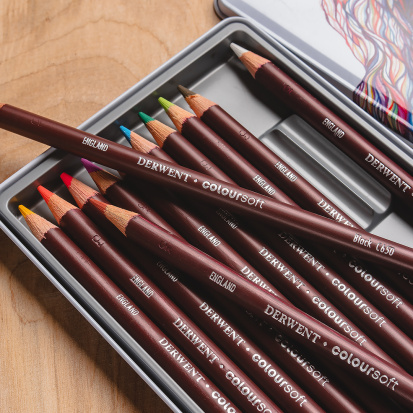 Набор цветных карандашей "Coloursoft" 36 цв. в металле