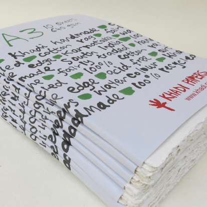 Бумага в листах "Khadi", 30*42, 640г/м2, 100% хлопок, Rough \ Torchon, 1л