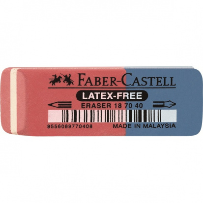 Ластик "Latex Free", скошенный, комбинированный, синтетический каучук, 56*20*7мм