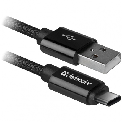 Кабель USB09-03T PRO USB(AM) - C Type, 2.1A output, в оплетке, 1m, черный