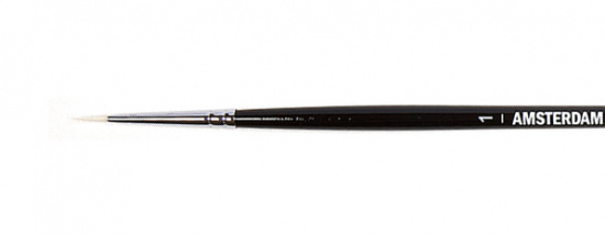 Кисть для акрила "Amsterdam 351" жесткая синтетика круглая, ручка длинная №1
