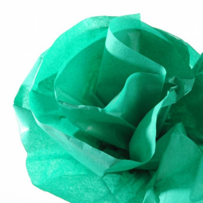 Бумага шелковая 20г/м2 0.5*5м Зеленый папоротник в рулоне