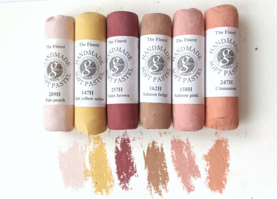 Пастель сухая мягкая круглая ручной работы №257, фиолетово-коричневый