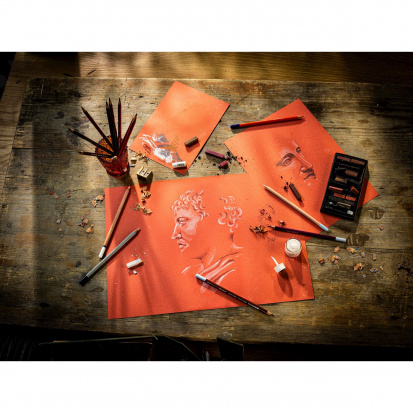 Склейка для пастели "Rembrandt", 180г/м2, A4, 50л, красные тона