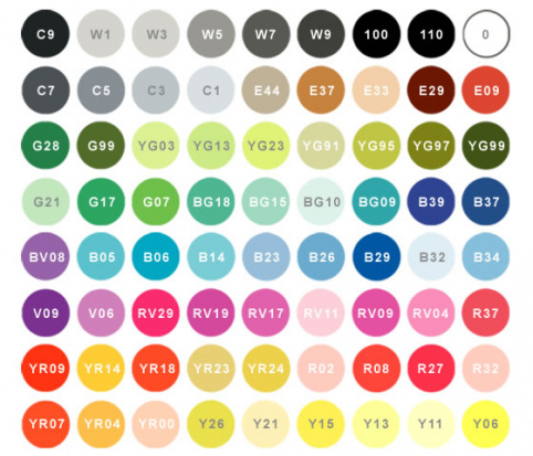 Набор маркеров Copic Classic A 72цв