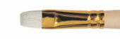Кисть щетина плоская, длинная ручка "1722" №16, для масла, акрила, гуаши, темперы