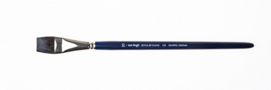 Кисть для акварели "VanGogh 122" белка сибирская плоская ручка короткая №20