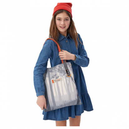 Комлект "Forest": сумка-шоппер, хлопковый скетчбук, набор акварели, кисть, карандаш и ластик