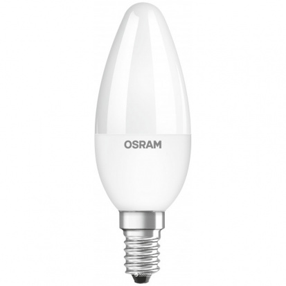Лампа светодиодная Osram star classic, 6,5Вт, тип C "свеча", Е14, 3000К, теплый свет