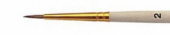Кисть синтетика круглая, короткая ручка "1310" №2 для масла, акрила, гуаши, темперы