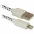 Кабель Defender ACH01-03T USB(AM) - Lightning(M), для Apple, в оплетке, 1м, белый