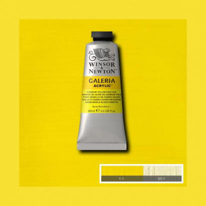 Акрил "Galeria" оттенок бледно-желтый кадмий 60мл 