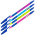 Ручка шариковая "R-301 Neon" синяя, 0,7мм, грип, корпус ассорти