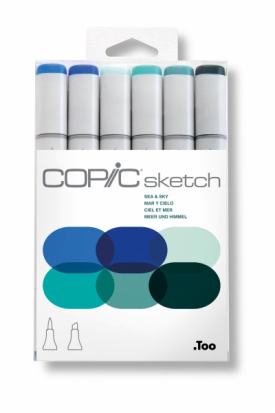 Набор маркеров Copic Sketch небо и море 6цв