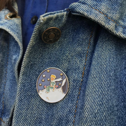 Значки эмалированные "Маленький принц", 3шт