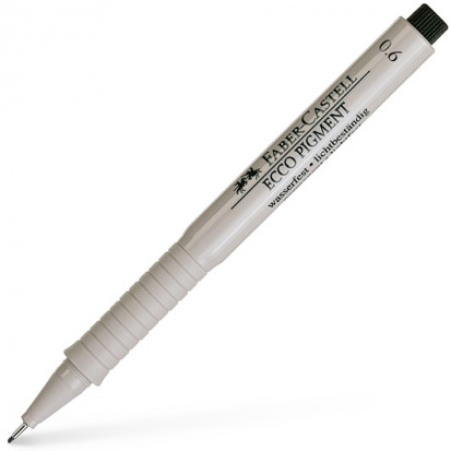 Ручка капиллярная "Ecco Pigment" чёрная 0.6мм