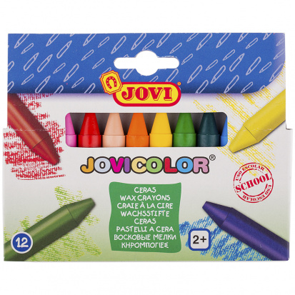 Набор восковых мелков, 12цв., круглые, картон Набор восковых мелков, 12цв., круглые, картон