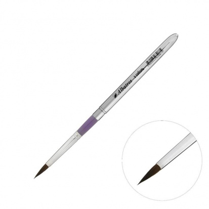 Кисть в футляре, карманная, круглая №5, соболь