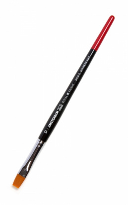 Кисть для акрила"Amsterdam 342S" синтетика мягкая плоская укороченная, ручка короткая №10