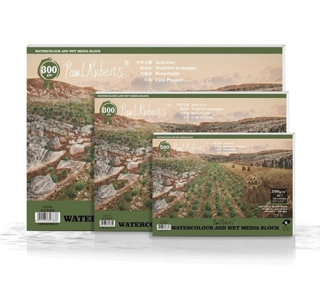 Скетчбук для акв. "Поле", склейка, 300 г/м2, А5 (135х195мм), среднезернистая, 20л