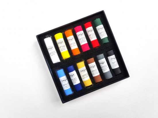 Пастель художественная, 12 цветов, картон. упак.