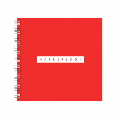Скетчбук для маркеров "Markerbook", 21х21см, 48л, 160г/м2, красный								