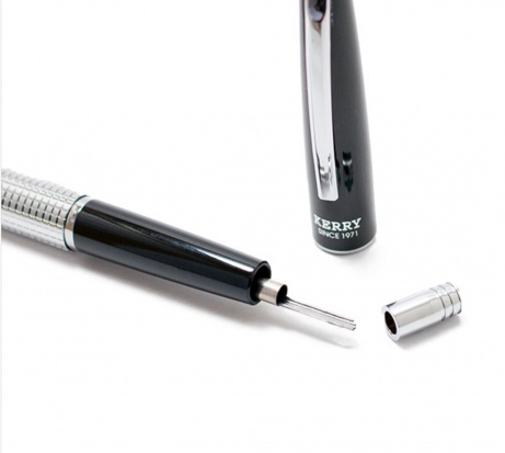Карандаш автоматический Kerry премиум, 0,5 мм, метал. цанга, хром черный корпус, в подарочной упаков Карандаш автоматический Kerry премиум, 0,5 мм, метал. цанга, хром черный корпус, в подарочной упаков