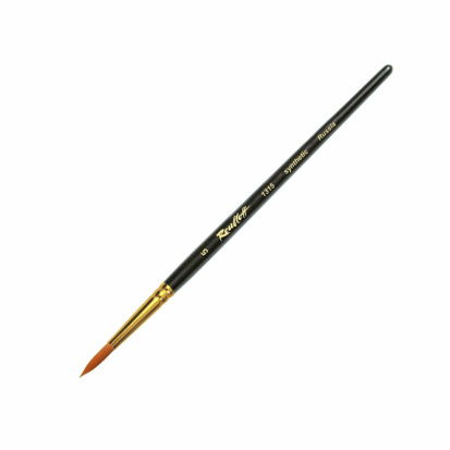 Кисть синтетика круглая короткая ручка "1315" №5 для масла, акрила, гуаши, темперы