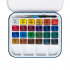 Дорожный набор акварельных красок в металле Daler Rowney "Aquafine" ,24 кювет, 1 кисть, 1 палитра