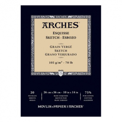 Альбом для графики "Arches" Esquisse 105г/м2 23x31см 20л Верже склейка