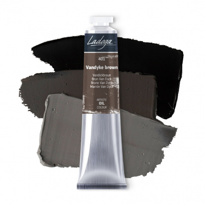 Масляная краска "Ладога", Ван-дик коричневый,  46мл 