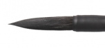 Кисть "Aqua Black round", имитация белки круглая, обойма soft-touch, ручка короткая черная №8