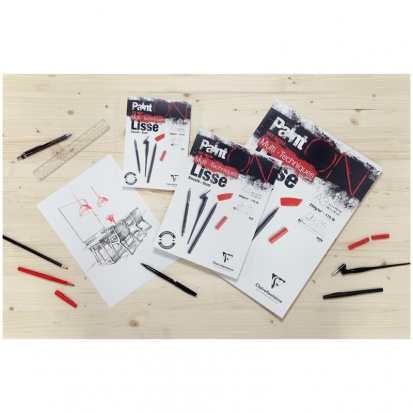 Склейка для смешанных техник "Paint'ON Smooth", 25л., A4, 250г/м2, белый