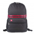 Рюкзак для молодежи, "Две полоски", черный, 46х32х17 см