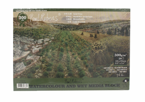 Скетчбук для акв. "Поле", склейка, 300 г/м2, А5 (135х195мм), среднезернистая, 20л