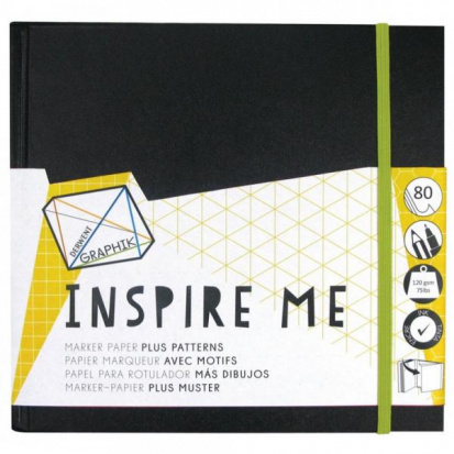 Скетчбук для маркера Inspire Me 120г/м.кв 200*200мм 80л