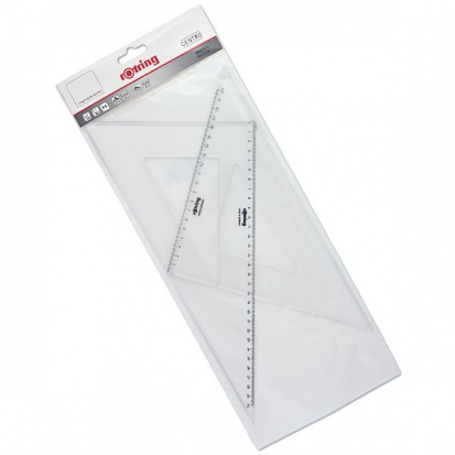 Набор угольников 45гр дл32см/30/60гр дл37см