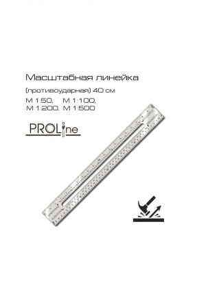 Линейка PROLINE масштабная 40 см