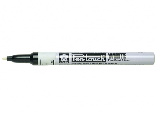Маркер "Pen-Touch" Белый средний стержень 1.0мм