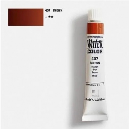 Краска акварельная "Watercolor Pro" 407 коричневый 7,5 мл
