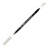 Маркер-кисть двусторонняя "Le Plume II", кисть и ручка 0,5мм, серая устрица