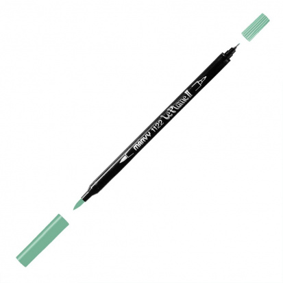 Маркер-кисть двусторонняя "Le Plume II", кисть и ручка 0,5мм, зеленый лавр sela25