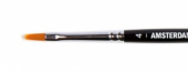 Кисть для акрила "Amsterdam 342" синтетика мягкая плоская, ручка короткая №4
