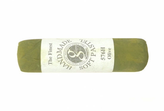 Пастель сухая мягкая круглая ручной работы №576, оливковый