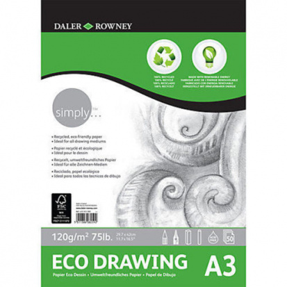 Альбом для рисования Daler Rowney "Simply",Eco 120 г/м2 50 листов А3 