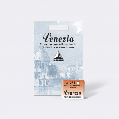 Акварельные краски "Venezia" красный стойкий светлый, кювета 1,5 ml