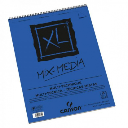 УЦЕНКА CANSON Xl Mix-Media Альбом для смешанных техник 300г/м.кв 42*59.4см 15л Среднее зерно