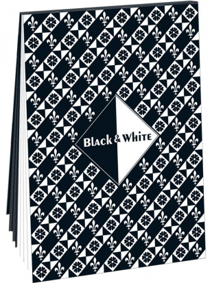 Планшет для эскизов "Черный и белый" А-4 15 листов белой и 15 листов черной бумаги