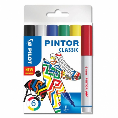 Маркеры "Pintor" Regular, 1мм, толщина линии 2,9мм, 6 цветов sela